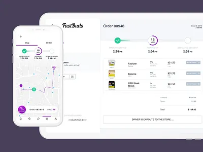 FastBuds Dispensary Delivery analytics app cannabis clean delivery design dispensary flat ios ipad iphone logo mobile ui ux web white