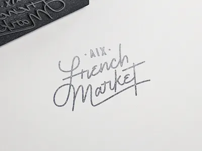 AIX French Market bakery brand branding french lettering ligature logo pastry script type typography