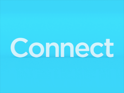 Connect TV Ident Bump 3d 3d art animation blender3d design logo motion design motion graphics. design typography