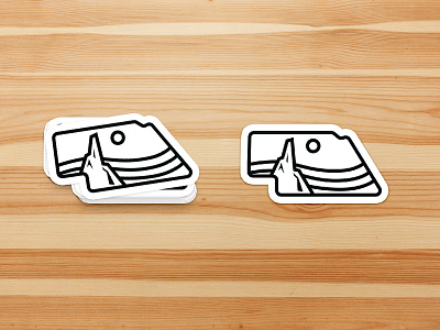 Nebraska Stickers chimney rock design flat illustration nebraska stickers vector