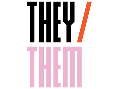 Pronouns black brand branding card clean design flat gay graphic icon identity illustration illustrator lgbt logo minimal pink type typography vector
