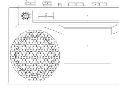 WIP Retro Boombox 1980 boombox cassette tape illustration radio retro simple vector