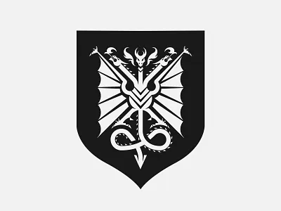 Targaryen Sigil badge crest dragon game of thrones heraldic heraldry logo shield sigil targaryen