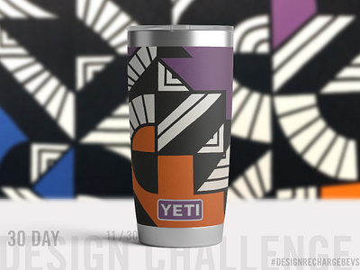 Proposed custom YETI design 11/30 abstract art art licensing blackwork branding drawing freehand geometric geometric illustration graffiti hand drawn illustration line art murals op art packaging design pattern pattern design surface design textile design urban art