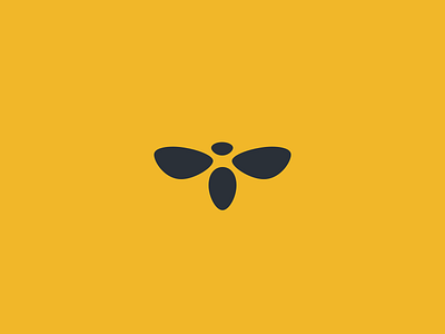 Bee animal branding comb design geometry hive honey icon illustration insect logo mark minimal wings