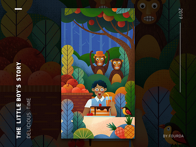 the little boy's story-2 design illustration ui ux website
