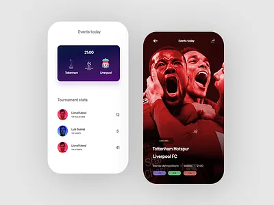 Champions League champions league football ui match ui minimal mobile mobile ui sport ui visual
