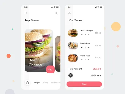 Food Application Design app design checkout food app food application design food delivery app food homescreen ios iphone mobile app design my order online food service ui ux