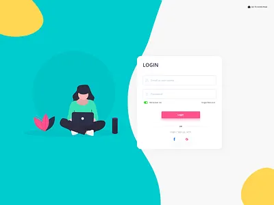 Login Form blue illustrations illustrator landing page landing page ui login login form login page ui uiux vactor web login
