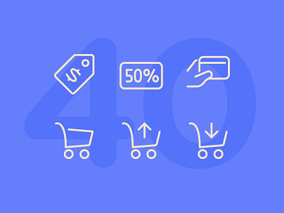 Day 40 icon icon set icons illustration interface line shopping ui vector