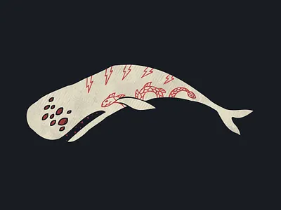 White Whale animal death illustration moby dick monster nature ocean sea sea serpent whale