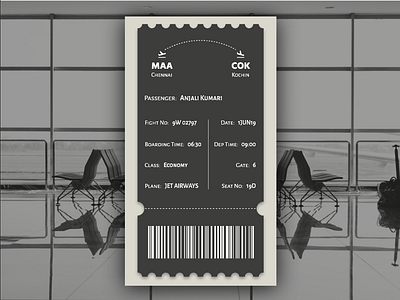 Daily UI 024 : Boarding Pass adobe xd boarding pass dailyui
