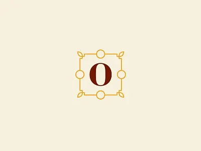 O letter logo brown buy color design forsale frame letter logo logotype o online ready sale unique vintage yellow