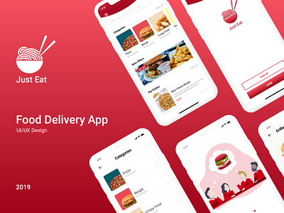 JustEat - Mobile App adobe xd android app branding dashboad design icon illustration ios logo prototype ui uidesign ux ux design vector web webdesign website xd