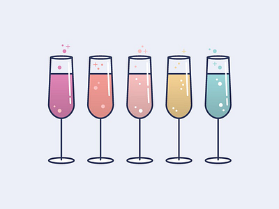 Mimosas - 26/30 breakfast champagne color design drink flat food gradient mimosas. brunch minimal
