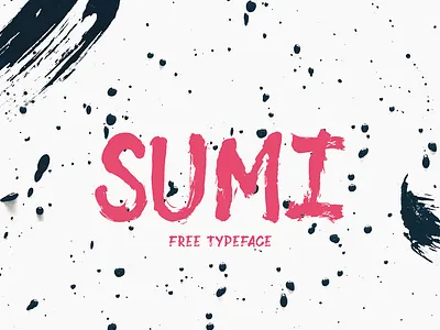 Sumi Free Brush Font brush font design download free font font free script