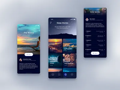 Meditation App app design sleep ui