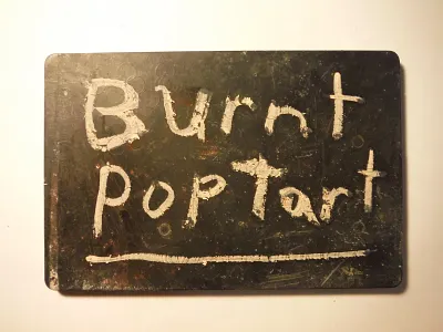 Burnt Pop Tart mixed media