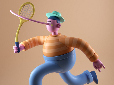 MR. NOSE 3d c4d character illustration man octane people persona render