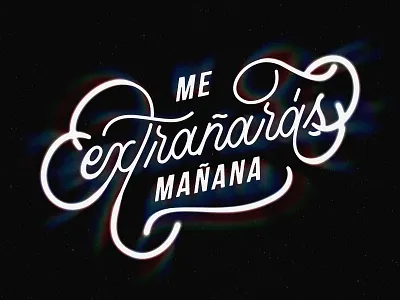 Me Extrañaras Mañana calligraphy details lettering procreate vectornator