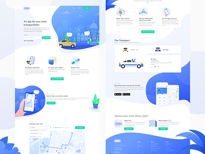 Online Transportaion Website Landing design dribbble landing page landing website online online transportation transportation ui user experience user interface ux website