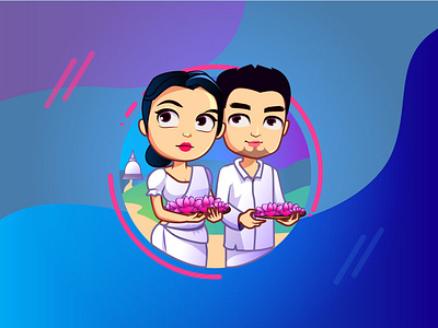 Sri Lanka Festival illustrations abstract adobe illustrator branding charecter design communication concept festival illustrations girl character illustration illustration art illustrator sticker design style vector