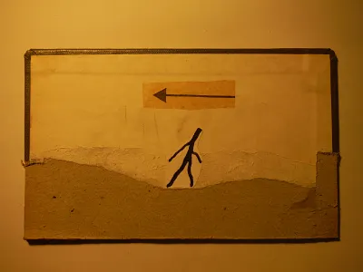 Untitled Thataway abstract collage cut paper illustration mixed media