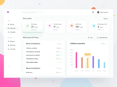 Inspection report clean color design gene radesign rdd report space ui ux web yellow