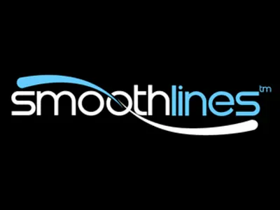 Smoothlines logo design logo blue white