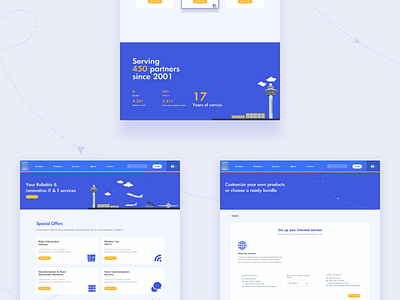Airport IT Portal airport blue plane portal raff hbb ui ux web webdesign website white yellow
