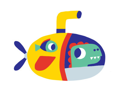 yellow submarine dino dinosaur dinosaurs fish ocean sea submarine