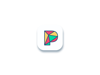 P geometric symbol concept app branding colorful colorfull design geometric geometric logo icon app ideas inspiration ios logo p icon p logo pay triangles ui