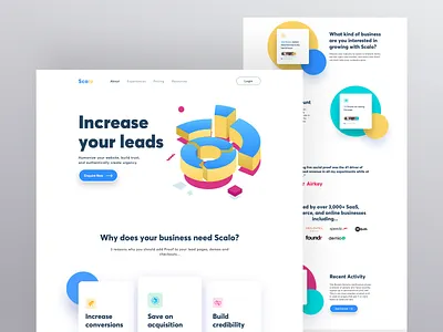 Scelo Landing page concept design illustration landing page marketing orizon typography ui user experience user interface userinterface ux ux design website