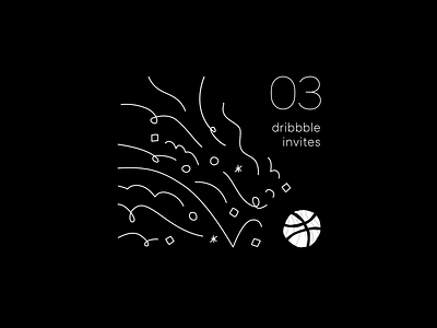 3 invites black white dribbble invites invite join