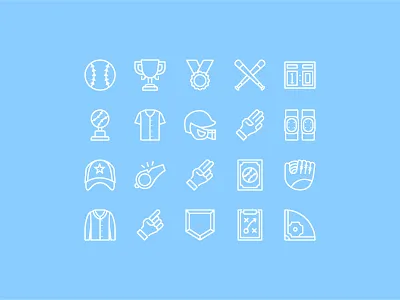 Baseball Icons icon icon set iconography interface outline ui
