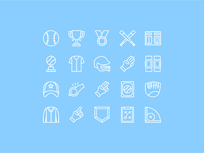 Baseball Icons icon icon set iconography interface outline ui