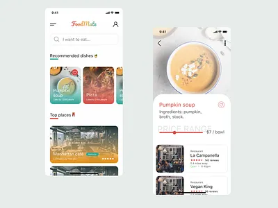 FoodMate design figma food food app ios mobile app mobile app design mobile design mobile ui product design