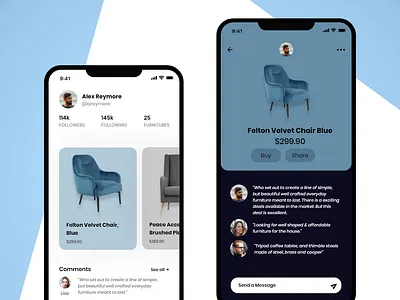 App for buying or selling second hand furniture adobe illustrator adobe xd color design icon interaction design typography ui ux vector visual design