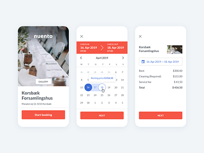 Booking a Place adobe xd app calendar date picker design flow iphone mobile mobile app mobile design mobile ui ui unsplash web web app webapp xd
