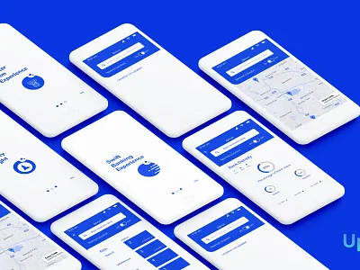 Uplevel app branding design flat logo minimal ui vector