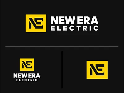 New Era Electric - Logo Variations construction logo dynamic logo electric logo electrical logo identity identity branding identity design logo logo design logo designer logo mark logo variations logodesign monogram monogram design monogram letter mark monogram logo new era new era electric yellow logo