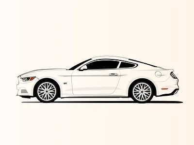 Mustang GT car design illustration inspiration mustang vector wallpaper wallpaper design