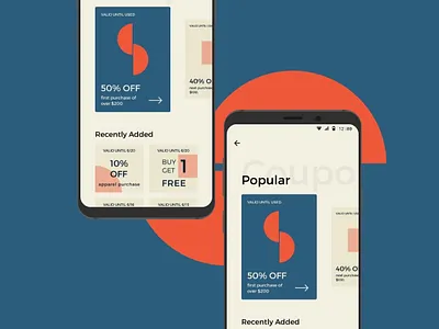 Daily UI 061 - Redeem Coupon 061 app app design challenge coupon daily ui challenge geometric minimal mobile ui ui design