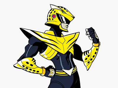 Jaguar Hero Design 80s 90s art direction champion character design hero hero image hispanic jaguar latin america neon panama power rangers sentai