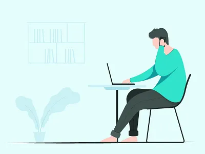 Freelancing boy business businessman character marketing online ui ux vector web web design website website design working out working space workplace