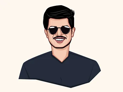 Digital Portrait - Anurag birthday caricature design digital digital art digital portrait digitalart friendgift friends gift illustration portrait vector