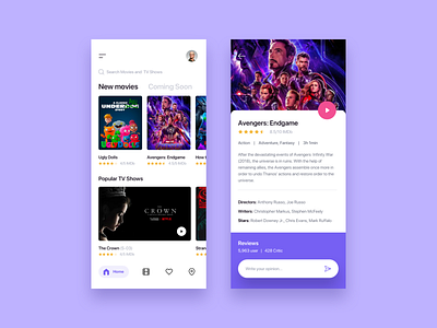 Rating App app card design clean ui imdb mobile app mobile ui movie movie app rating app white
