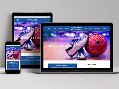 Local Bowling Alley Responsive Website Redesign prototype responsive design sketchapp ui ui design ux ux design web design