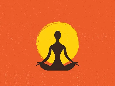 Yoga asian design illustration logo lotus meditate peace pose sun yoga yogi