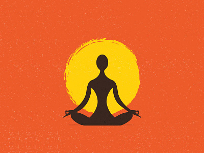 Yoga asian design illustration logo lotus meditate peace pose sun yoga yogi